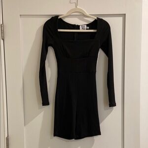 Princess polly black ribbed romper